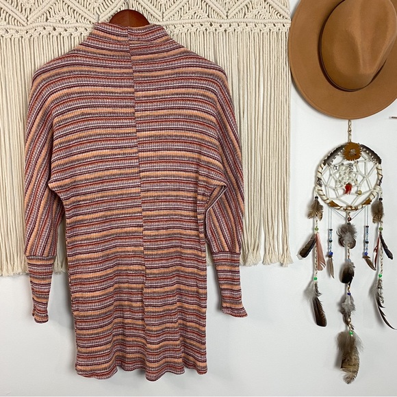 Lulu’s My Number One Orange Multi Striped Dolman Sleeve Shift Dress Small - Picture 9 of 14